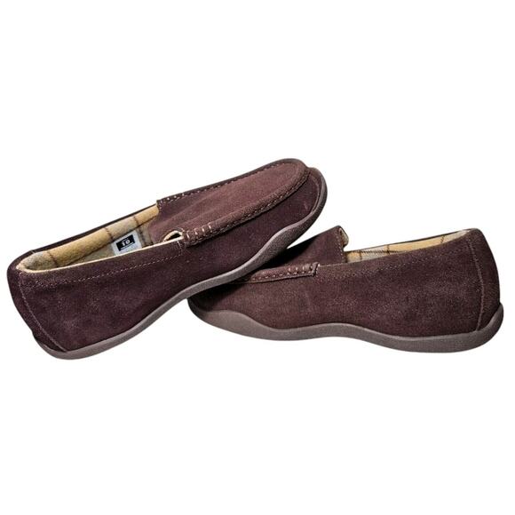 Kuru Loft Suede Shoes Brown Comfort Slip-On Moccasin House Slippers Mens 10 Med - Picture 7 of 14